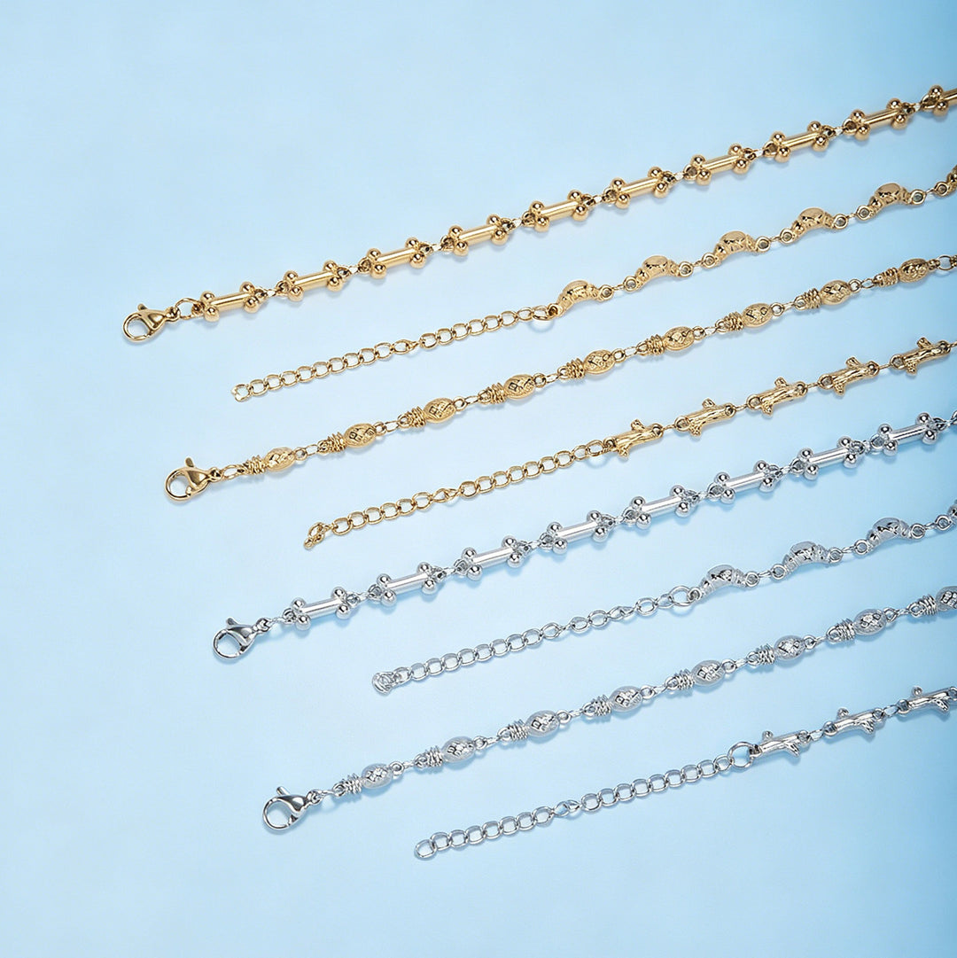 Intricate Textured Chain Bracelet Stornfield