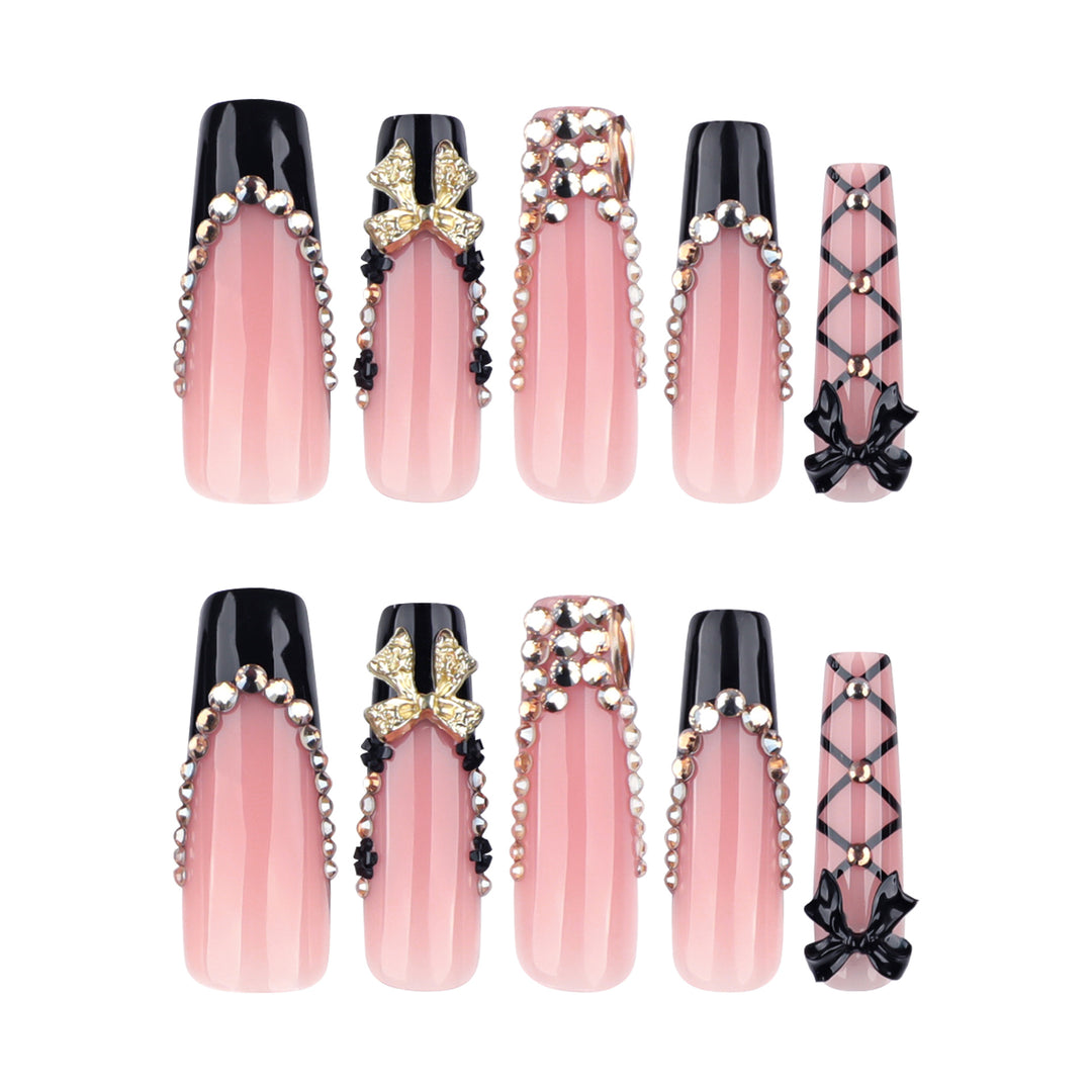 Glamorous artificial nails with jewelry accents Stornfield
