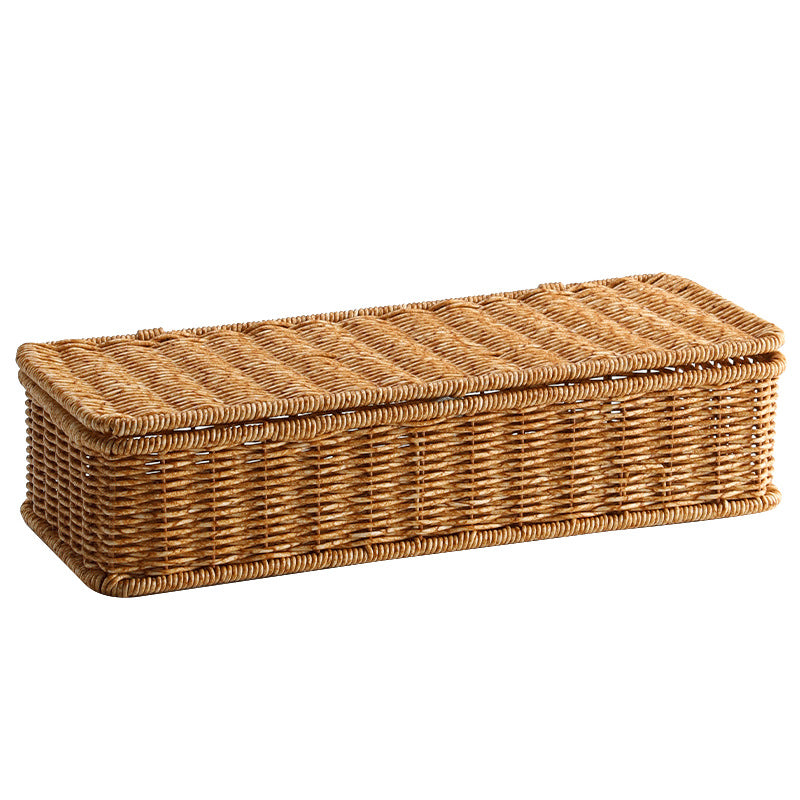 Unisex Rectangular Storage Basket with Removable Fabric Insert Stornfield