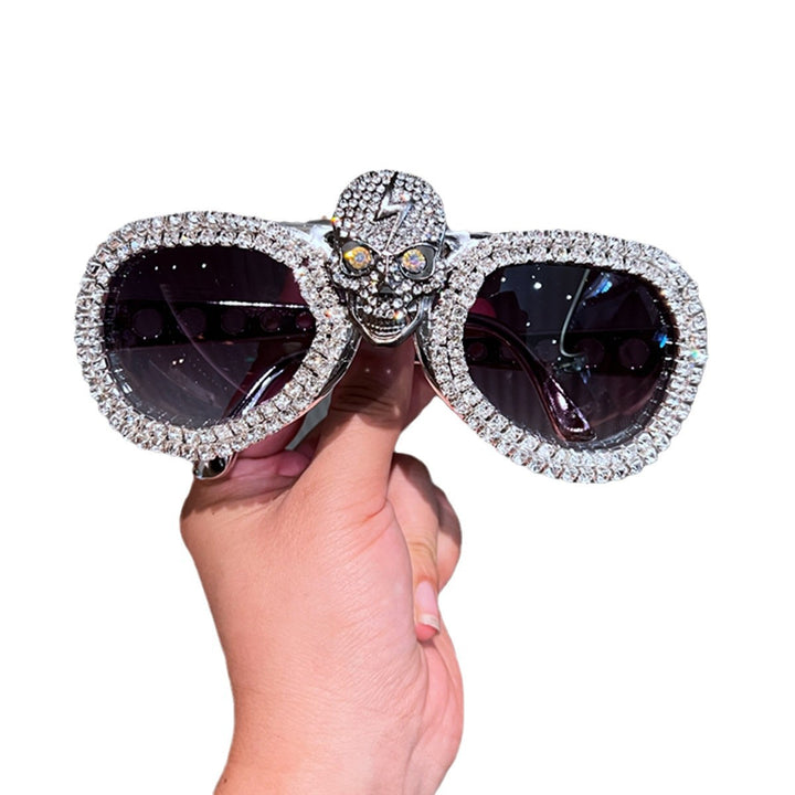 Women's statement sunglasses with eye-catching skull design and sparkling crystal detailing Stornfield