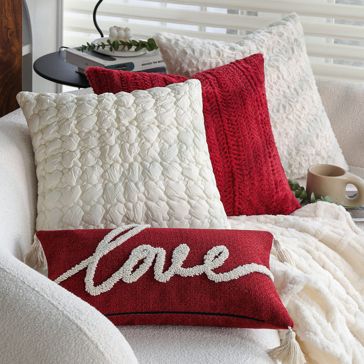 Decorative cushion with love motif