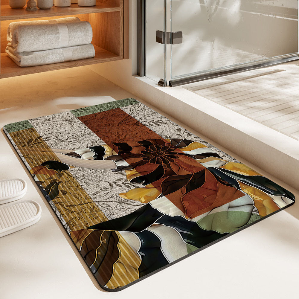 Artistic Horse-Themed Bath Mat Stornfield
