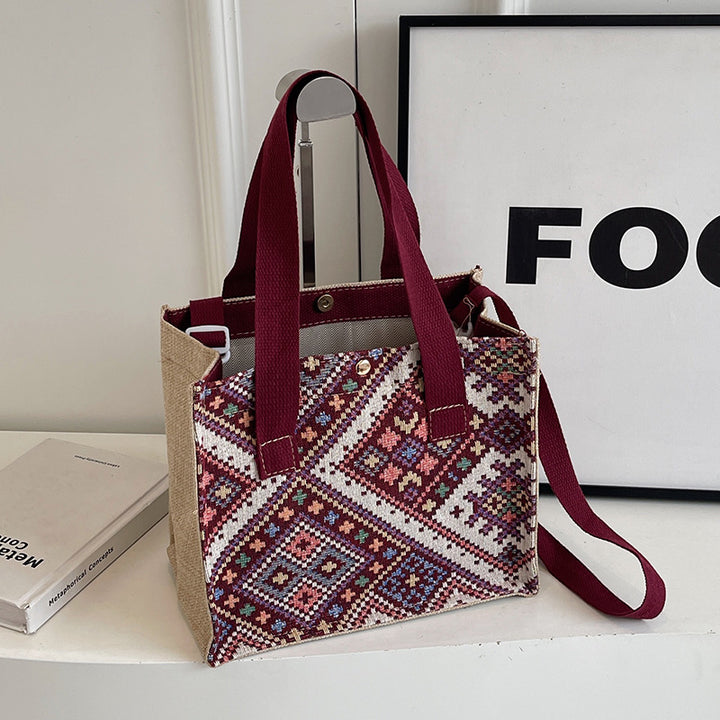 Decorative Patterned Canvas Tote Bag