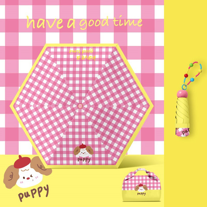 Women playful picnic folding umbrella Stornfield