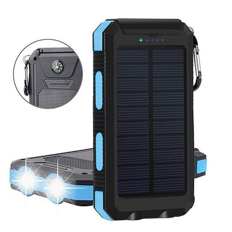 Solar-powered power bank with robust case and integrated LED lighting Stornfield