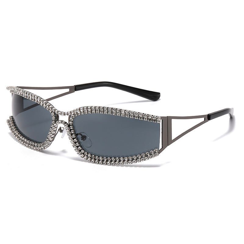 Women Cat-Eye Sunglasses with Sparkling Crystal Frame Stornfield