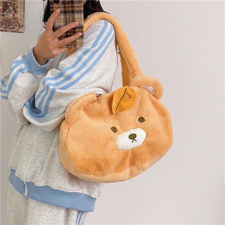 Cute Plush Animal-Themed Handbag