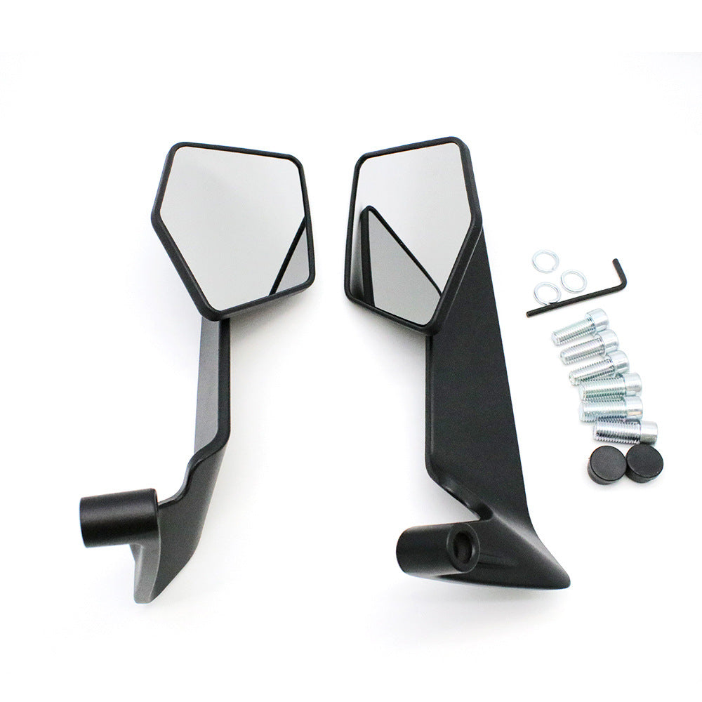 Motorcycle rearview mirror with modern, aerodynamic design Stornfield