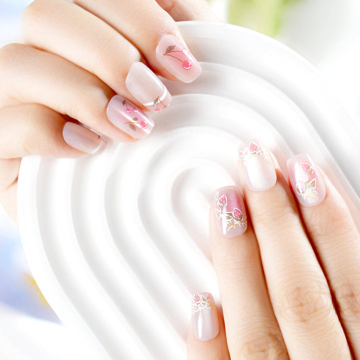 Artistic Cherry Blossom Press-On Nails Stornfield