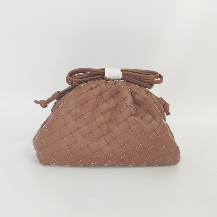 Elegant Woven Leather Bucket Bag Stornfield