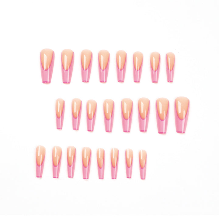 Artificial nail extensions with modern ombre design Stornfield