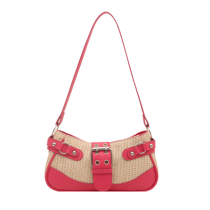 Textured Woven Handbag