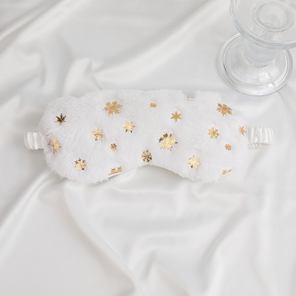 Unisex soft eye mask made of faux fur with festive motif embossing Stornfield