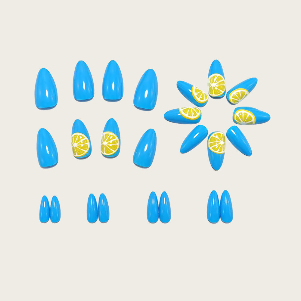 Artificial nails with lemon design Stornfield