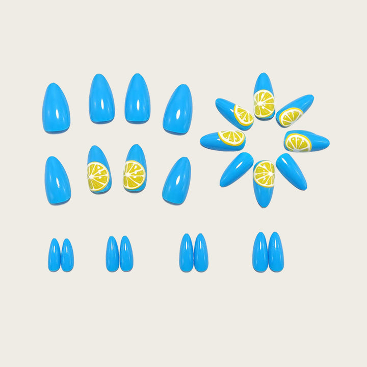 Artificial nails with lemon design Stornfield