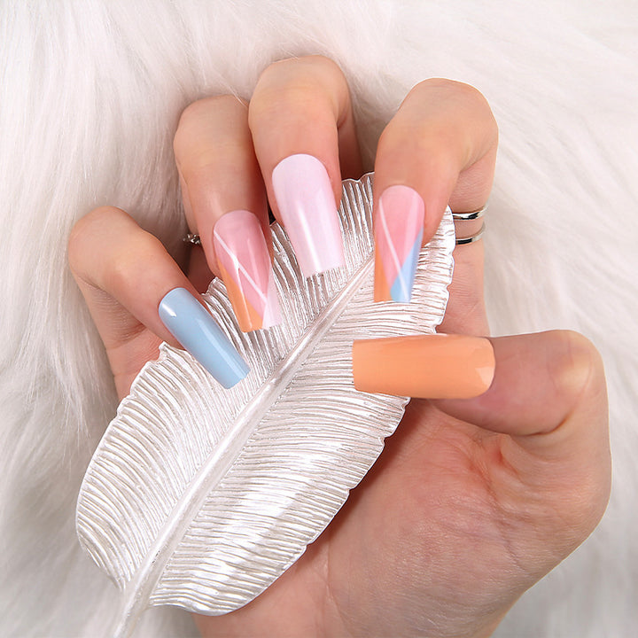 Artificial nails with floral minimalism Stornfield