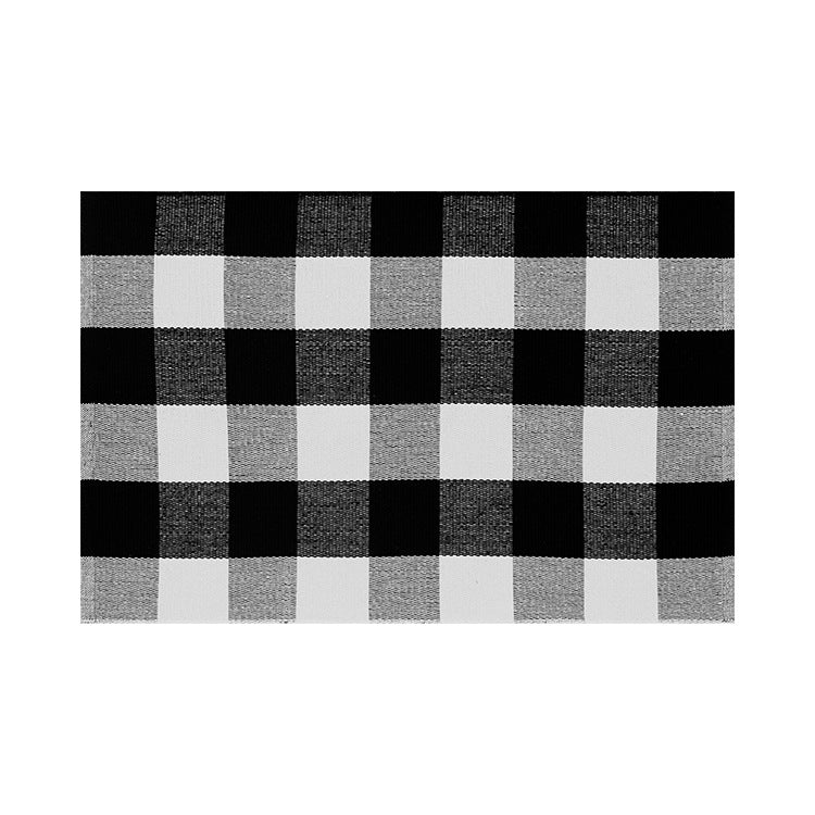 Woven placemat made of cotton in buffalo check with fine structured surface Stornfield