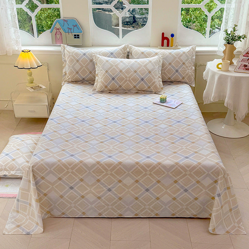 Stylish Plaid Bedspread Set