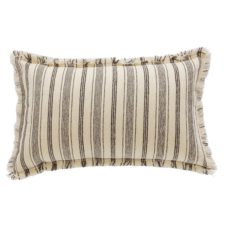 Textured Striped Throw Pillow
