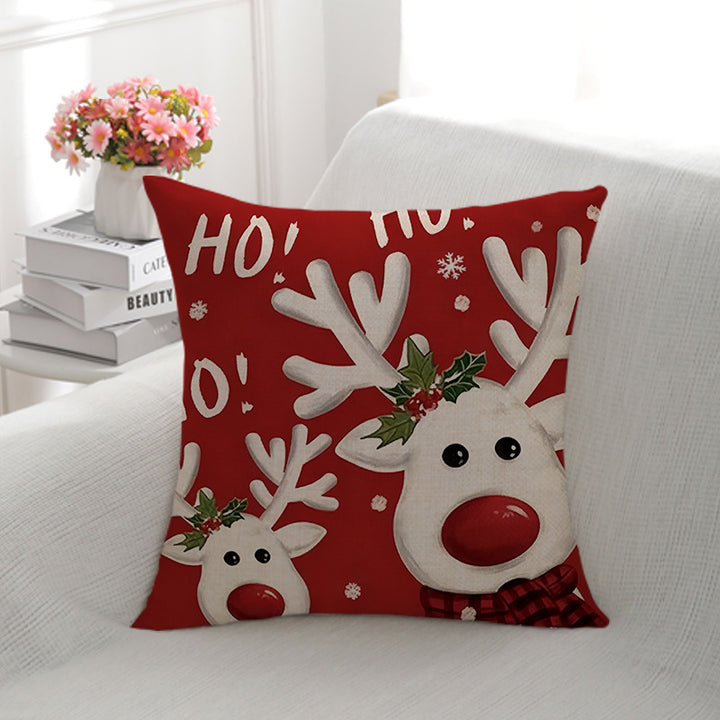 Festive Snowman-Themed Decorative Throw Pillow