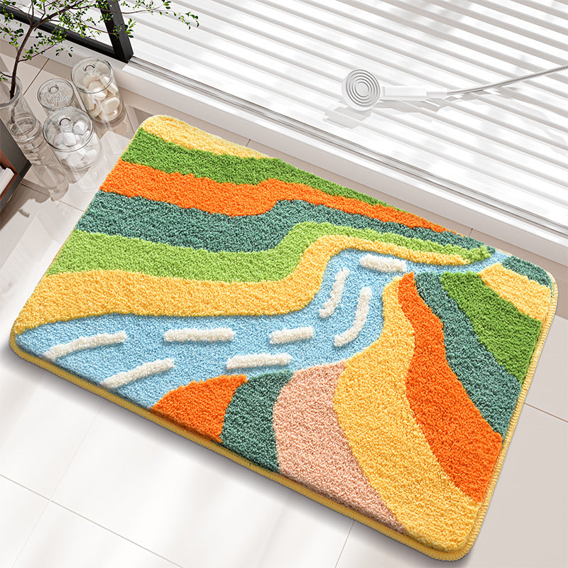 Floral Art Plush Bath Mat