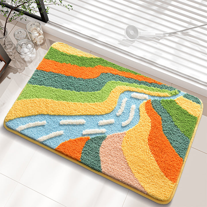 Floral Art Plush Bath Mat
