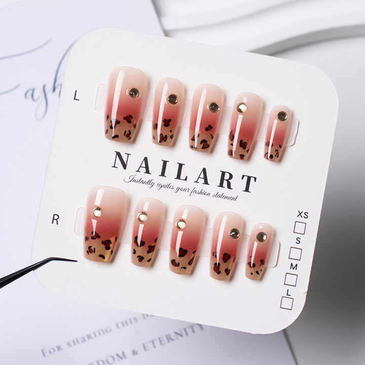 Artistic Ombre Leopard Print Press-On Nails Stornfield