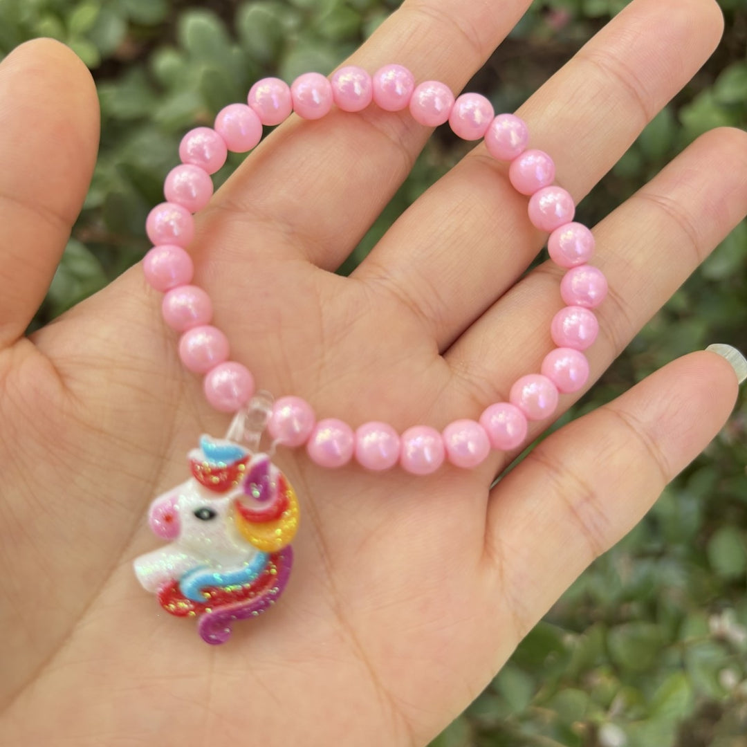 Cute bracelet with elephant charm Made of glass Stornfield
