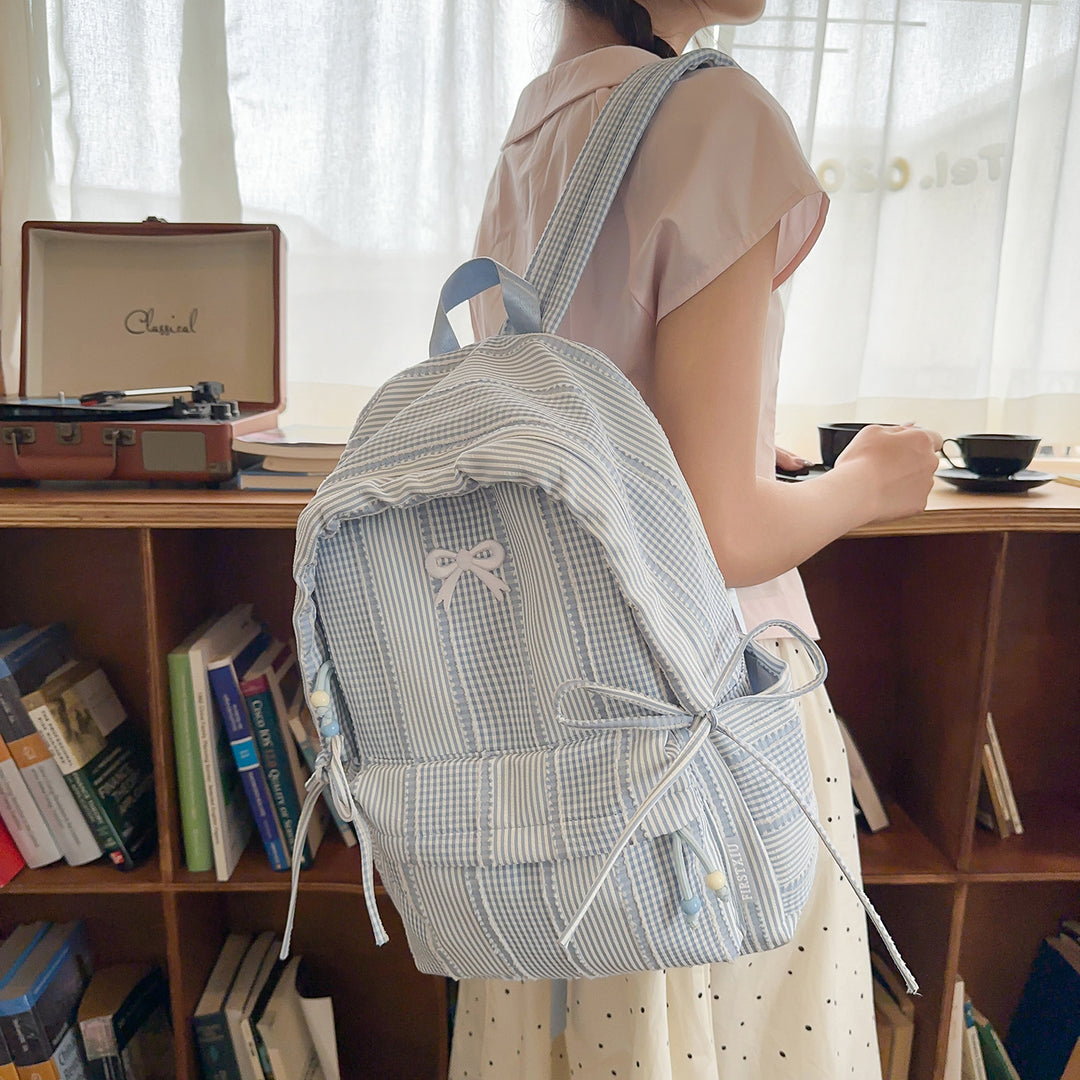 Cute Decorative Bow-Embellished Backpack Stornfield