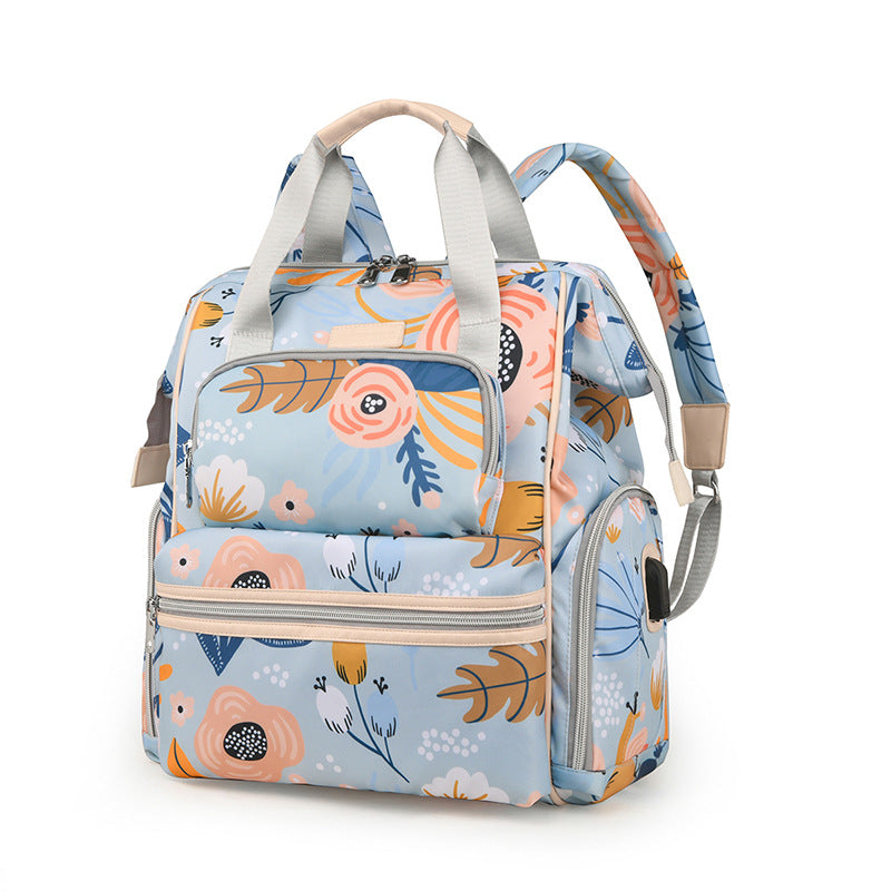 Multi-Functional Patterned Diaper Backpack Stornfield