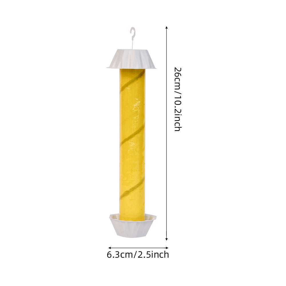 Hanging suet cylinder bird feeder with protective cap and drainage tray Stornfield