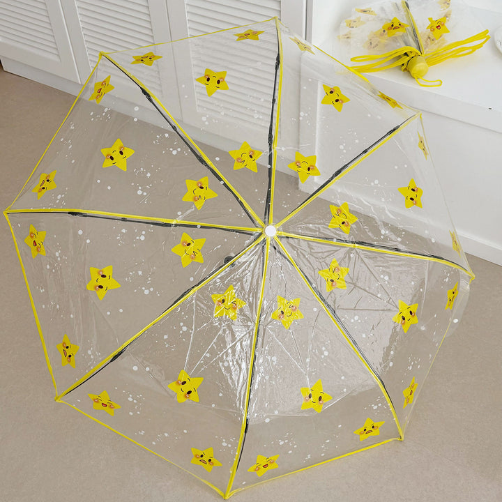 Ladies foldable umbrella with particularly playful star design Stornfield