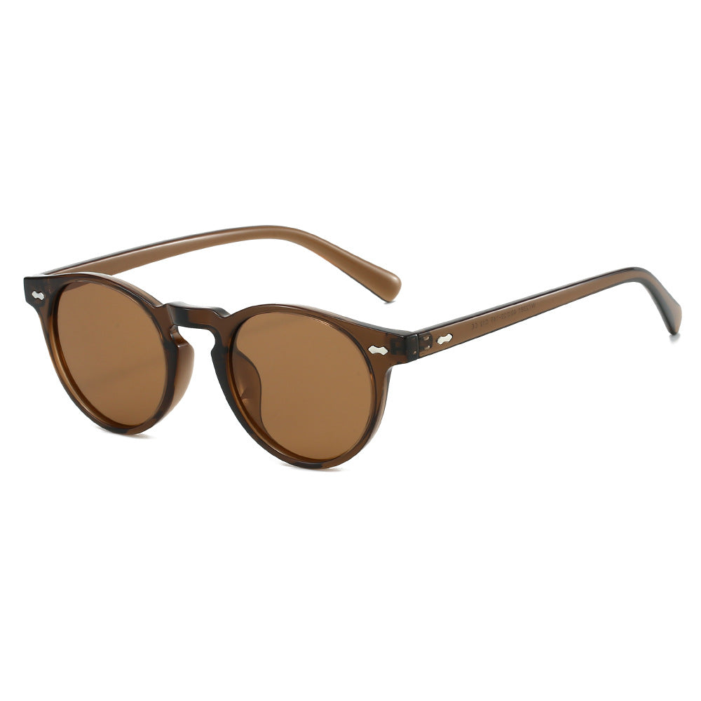 Ladies Vintage Sunglasses with Round Lenses and Transparent Frame Stornfield