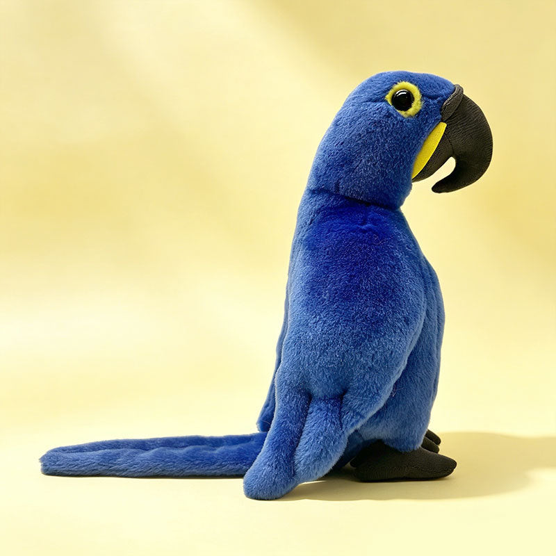 Lifelike Plush Parrot Toy with Embroidered Beak and Poseable Feet Stornfield
