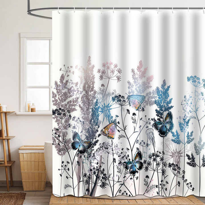 Floral Patterned Bathroom Shower Curtain Stornfield