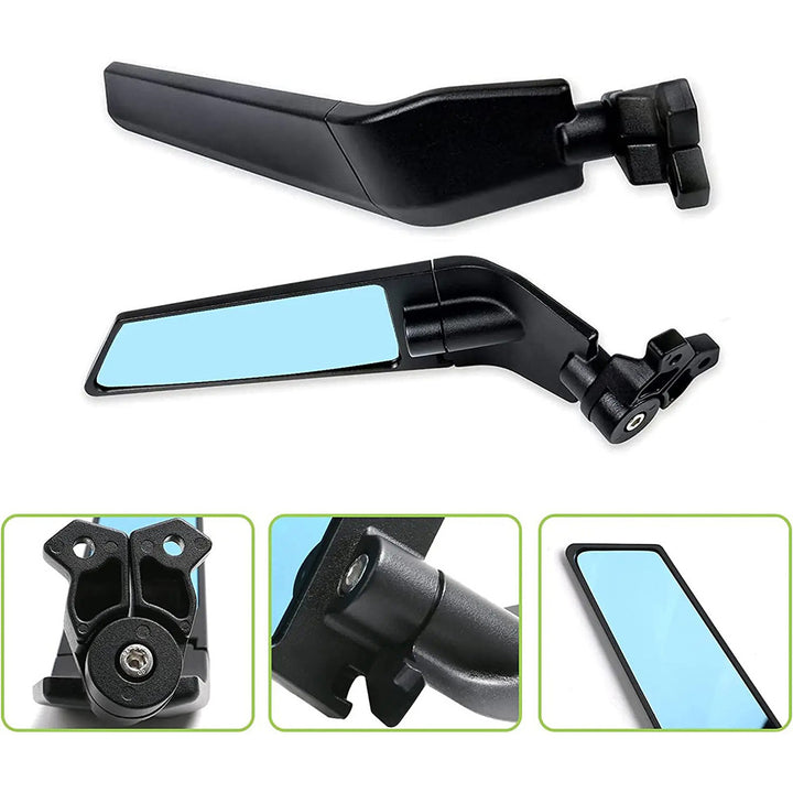 Adjustable motorcycle rearview mirrors with high-quality mounting system Stornfield
