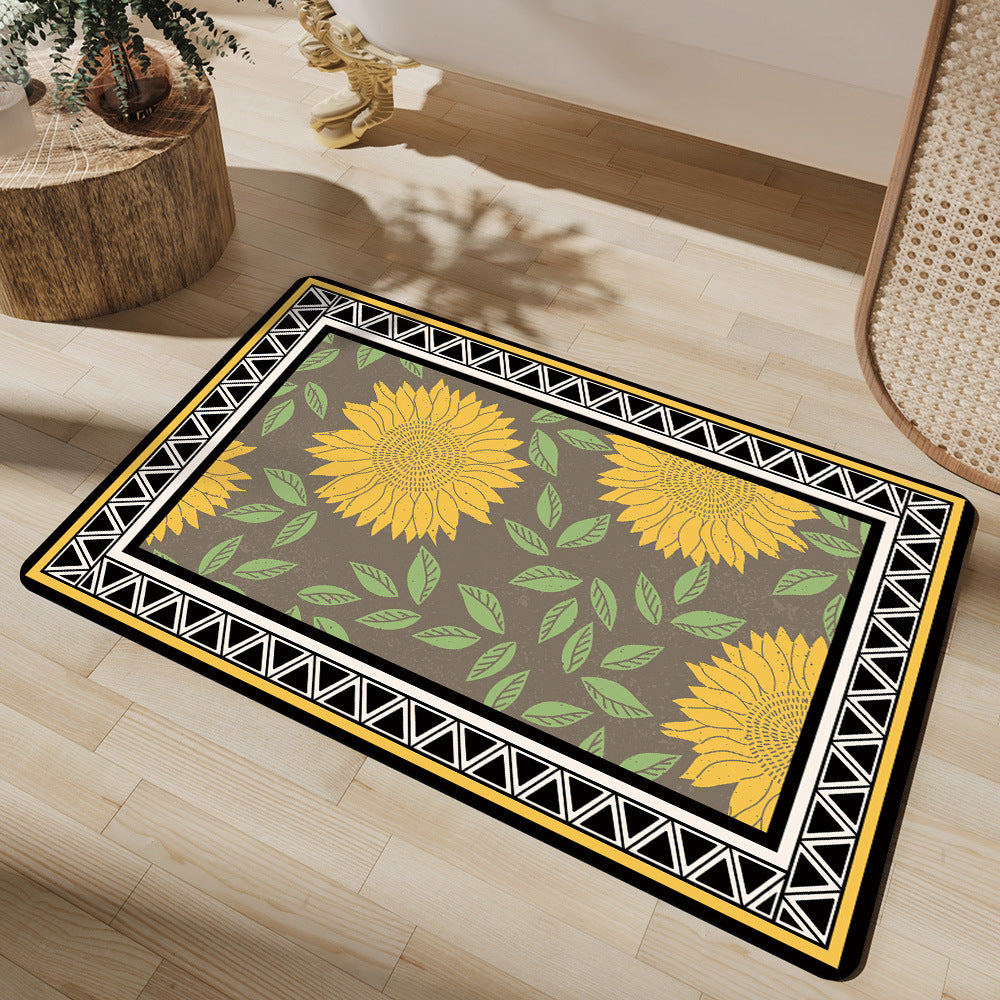 Textured Geometric Bath Mat Stornfield