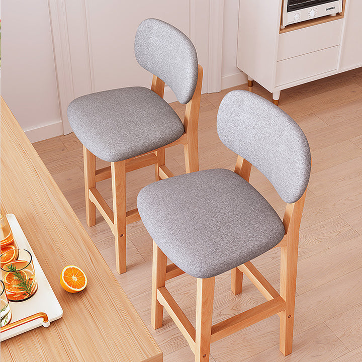 Height-adjustable Bar Stool with Backrest and Cushion Stornfield