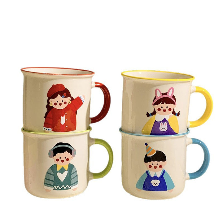 Ceramic mug with playful illustration design Stornfield