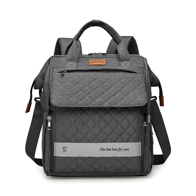 Multi-Pocket Quilted Baby Care Backpack Stornfield