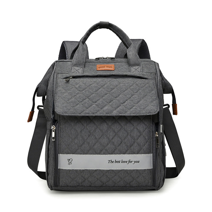 Multi-Pocket Quilted Baby Care Backpack Stornfield