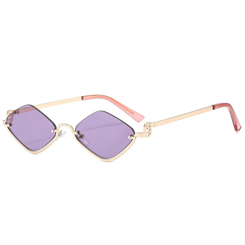 Women's trendy square sunglasses with delicate metal frame Stornfield