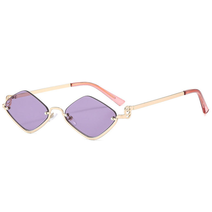 Women's trendy square sunglasses with delicate metal frame Stornfield