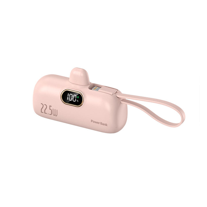 Portable power bank with fast charging cable and LED display Stornfield