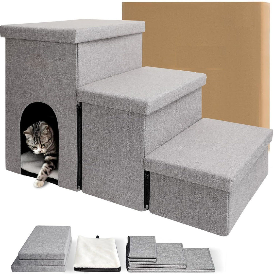 Multi-Level Pet Step Stool with Hideaway Stornfield