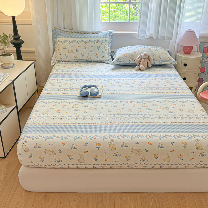 Floral Patterned Fitted Sheet Set