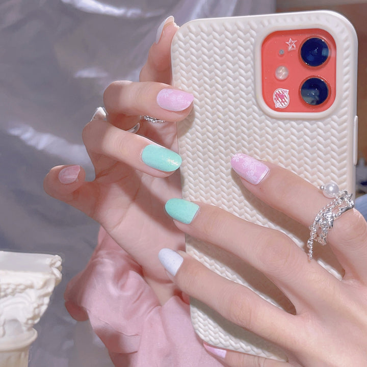 Floral Design Press-On Nail Set