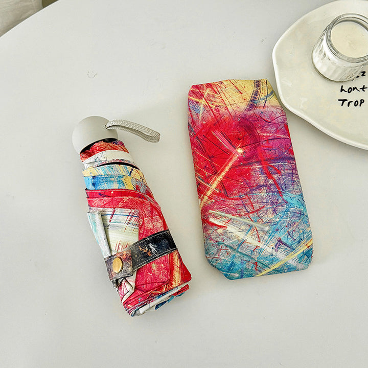 Ladies elegant folding umbrella with unique marble pattern Stornfield