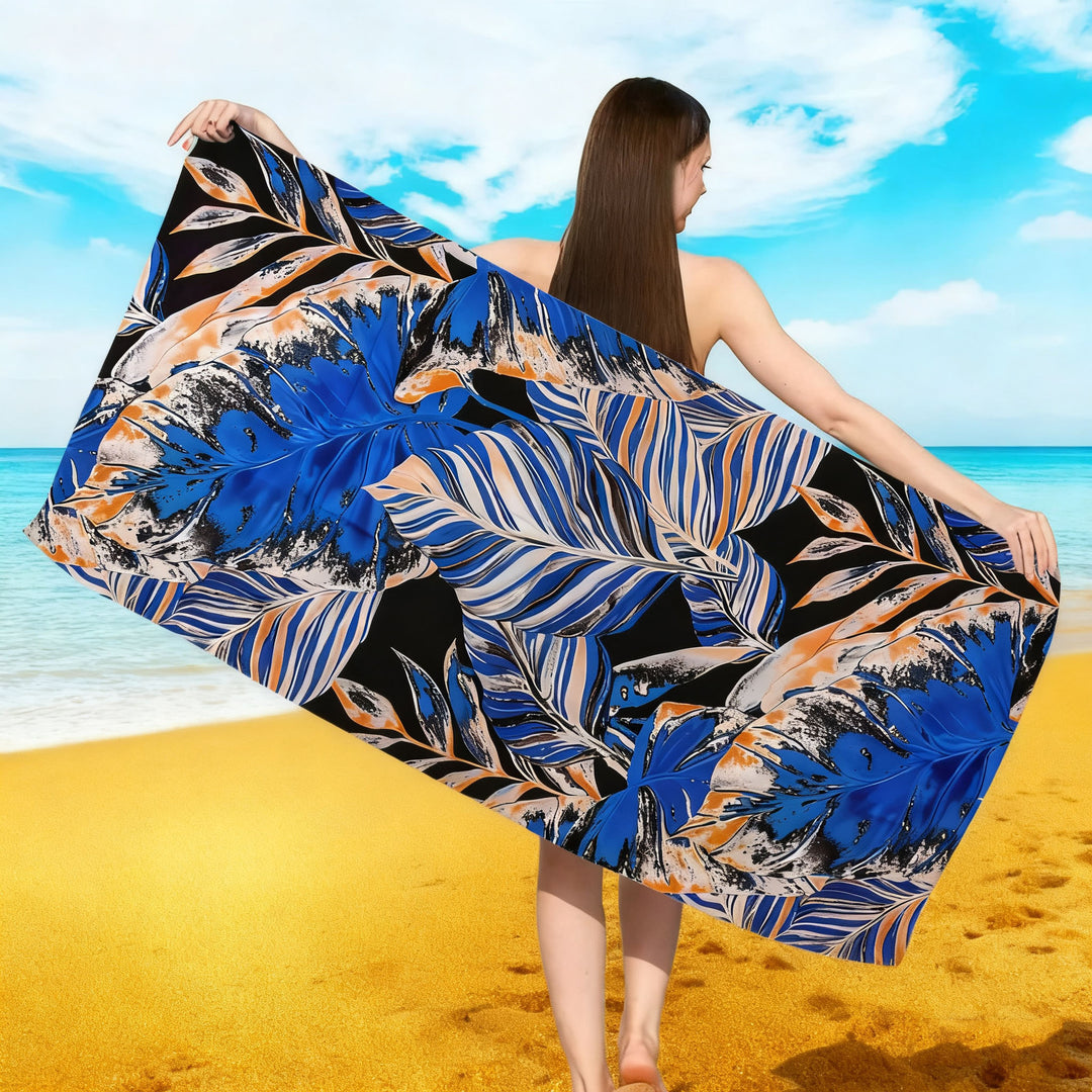 Beach towel with floral watercolor design Stornfield