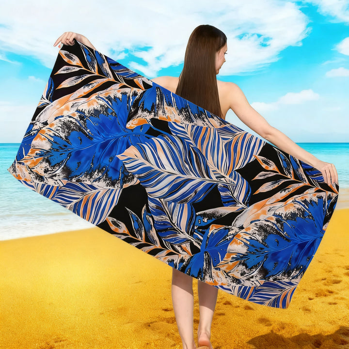 Beach towel with floral watercolor design Stornfield